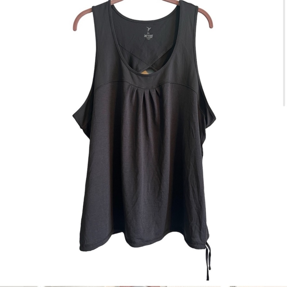 Old Navy Active Tank Workout Top with Side Tie Size XXL Plus Open Back NWT New